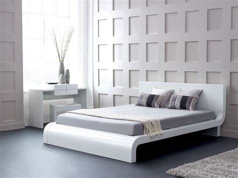 White Gloss Bed Frame | decorated greek letters