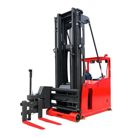 Very Narrow Aisle Tri-Lateral 3 Ways Electric Pallet Stacker Forklift ...