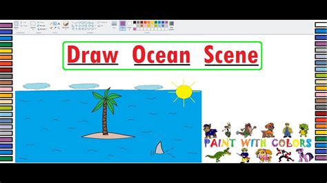 Draw Ocean Scene - How To Draw The Ocean Easy | Ocean scenes, Ocean ...