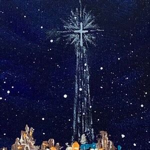 Christmas Star of Bethlehem 7 Holiday Theme Acrylic Painting - Etsy