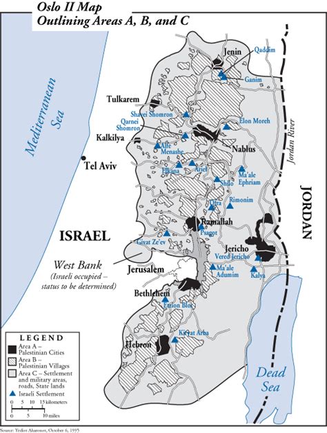 Oslo II Map - Oct 1995 - Foundation for Middle East Peace