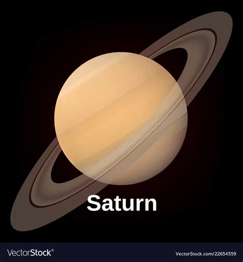 Saturn planet icon realistic style Royalty Free Vector Image