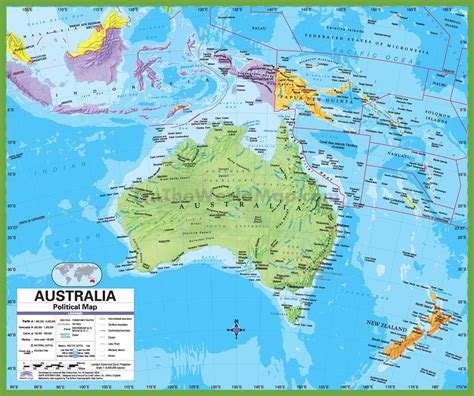 World Map Near Australia – Topographic Map of Usa with States