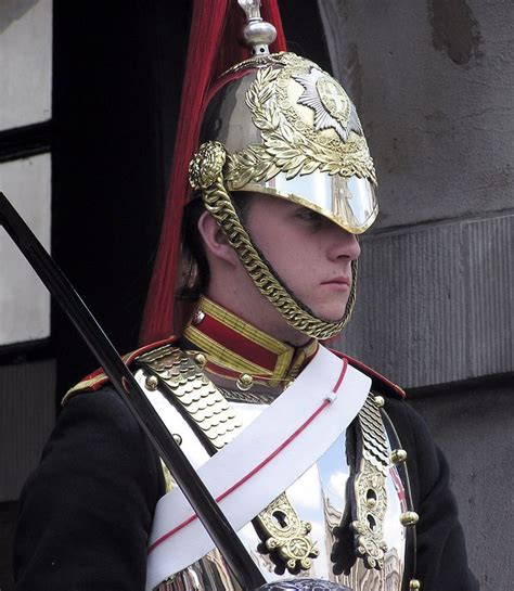 A Trooper of the Blues and Royals on mounted duty in Whitehall, London ...