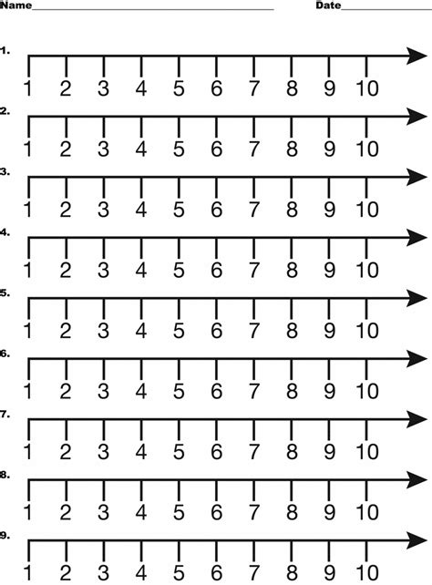 Number Line, 1-10 | ClipArt ETC