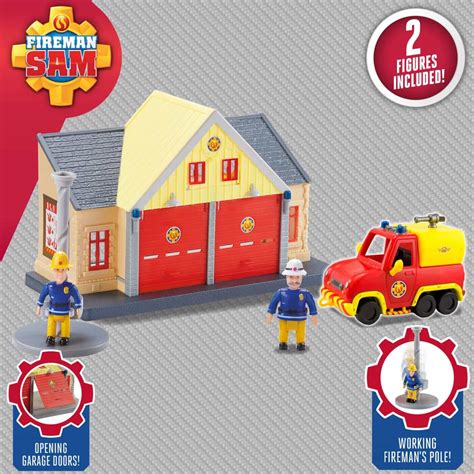 Fireman Sam Fire Station Playset & Venus | Toys & Games - B&M