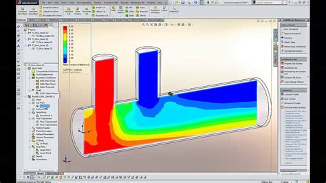 SOLIDWORKS Flow Simulation 2014 CFD Demo – Fluid Mixing Flow Analysis ...