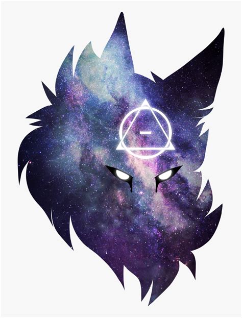 T Shirts Available By - Galaxy Wolf Drawing Transparent, HD Png ...