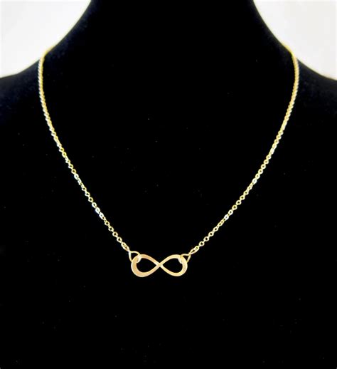 Infinity Symbol Matte Gold Pendant Chain Necklace - Etsy