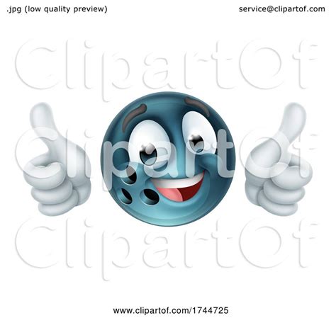 Bowling Ball Emoticon Face Emoji Cartoon Icon by AtStockIllustration ...