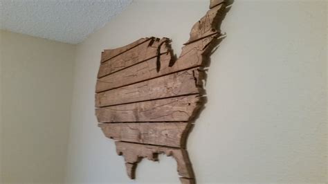 Buy Hand Crafted Usa Map Large Wooden Wall Art, made to order from ...