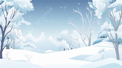 Winter Illustration Cartoon Background, Snow Scene, Landscape, After ...