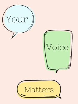 Your Voice Matters Poster by Sweet Spirit Speech | TPT