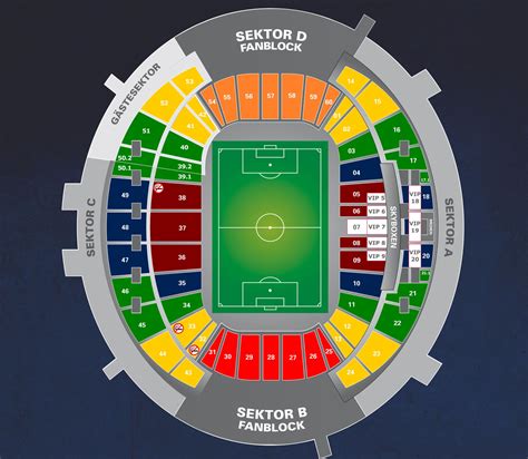 Red Bull Arena Leipzig Seating Plan | Elcho Table