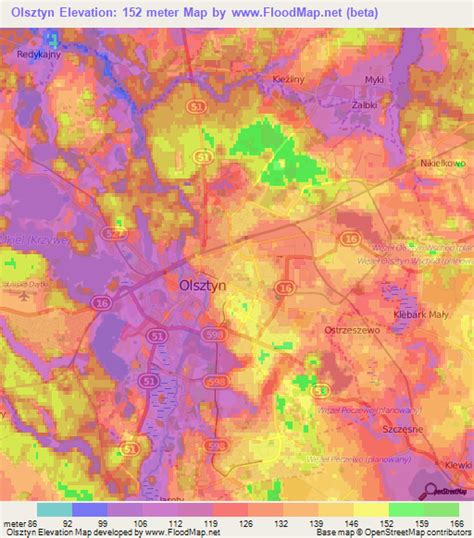 Elevation of Olsztyn,Poland Elevation Map, Topography, Contour