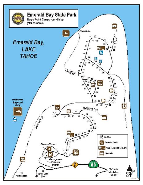 Emerald Bay State Park Campground Map - Emerald Bay State Park CA • mappery