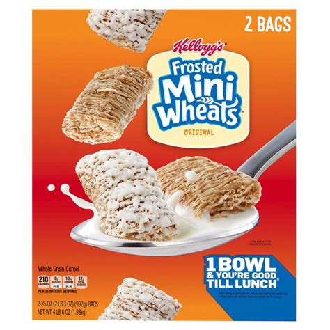 Buy Kelloggs Frosted Mini Wheats Breakfast Cereal, 11 Vitamins and ...