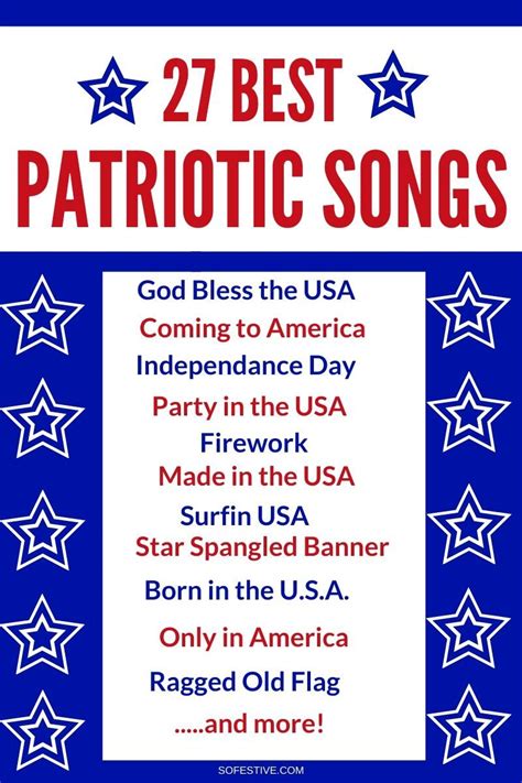 27 Best 4th Of July Songs 2024- (Free Patriotic Playlist) - So Festive ...