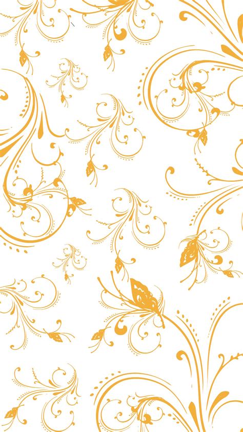 Gold Floral Pattern Wallpaper