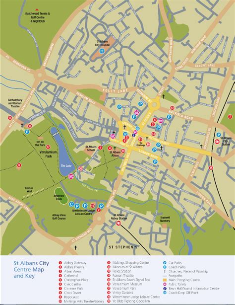 Map of St Albans | St albans, Roman city, Roman britain