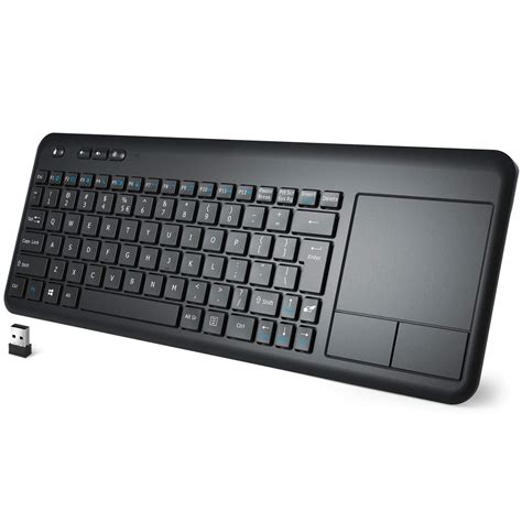 Buy Wireless Keyboard with Touchpad, WisFox 2.4G Slim Ergonomic ...