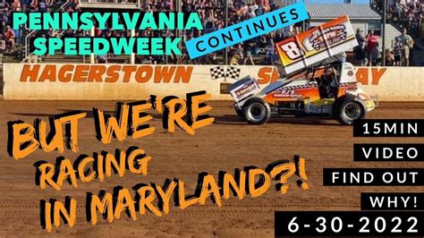 Sprint Car Racing at Hagerstown Speedway for PA Speedweek 2022 - YouTube