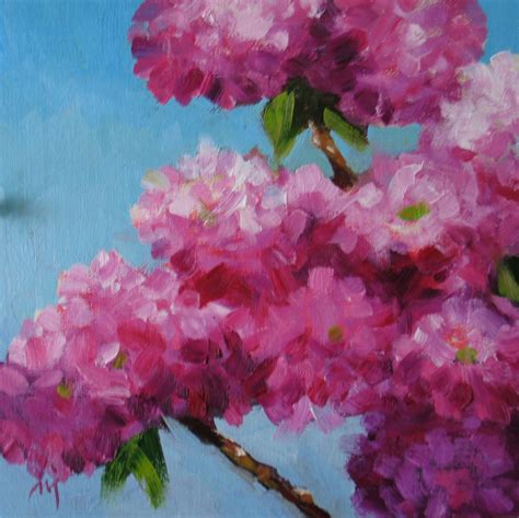 Nel's Everyday Painting: Cherry Blossom Oil Sketch - SOLD