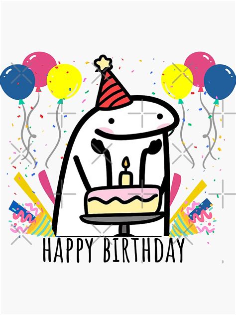 "flork happy birthday" Sticker for Sale by UTOPIAXD | Redbubble