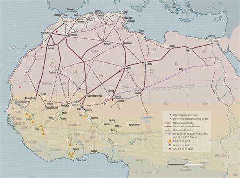 Gold Road Trade Routes Map | Center for African Studies