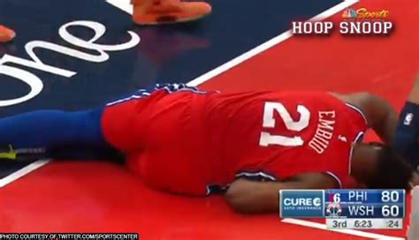 Joel Embiid goes out of Wizards game after apparent knee injury ...