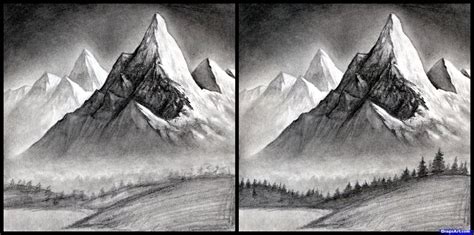 How To Draw A Mountain Landscape