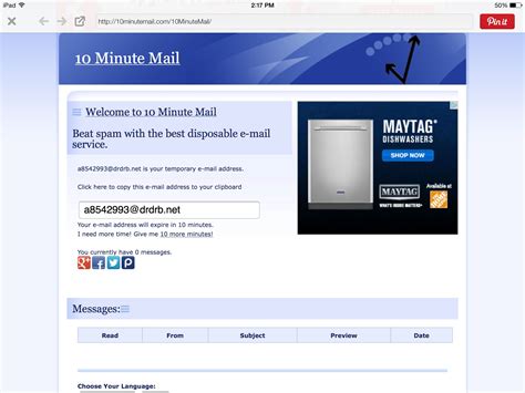 Temporary E-mail Addresses | 10 Minute Mail, Mailing, Email