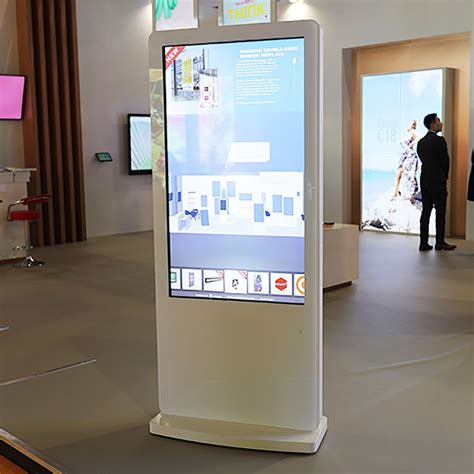 White freestanding digital touch screen available to order in 50 or 55 ...