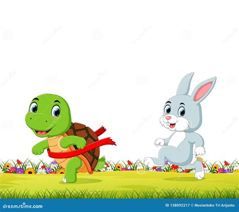 Rabbit And Turtle Clipart Girl