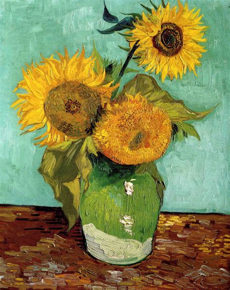 1888 Vincent Van Gogh Sunflowers, first version Oil on canvas 73x58 cm ...