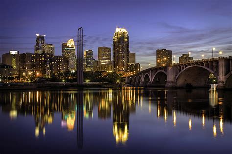 Fondos de Pantalla EE.UU. Casa Ríos Puentes Minneapolis Noche Ciudades ...