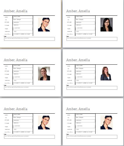 Employee Profile Template | Free Word Templates