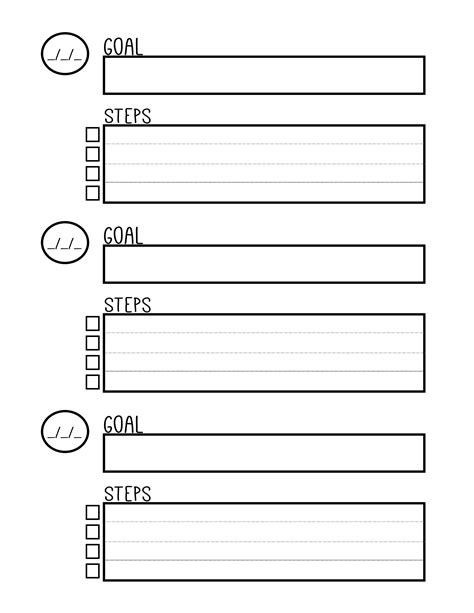 Free Printable Goal Setting Worksheet - Planner - The Graffical Muse ...