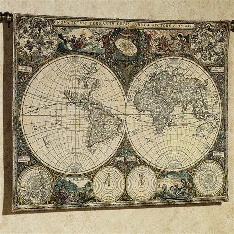 Old World Map Wall Tapestry