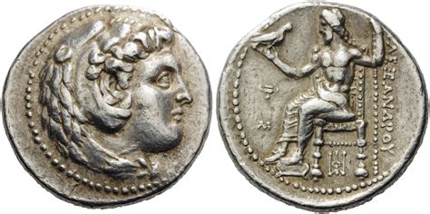 Alexander the great lifetime coin. Struck approx 323 bc in Babylon ...