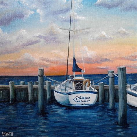 sail boat painting | nautical sailboat oil painting ocean art boat ...