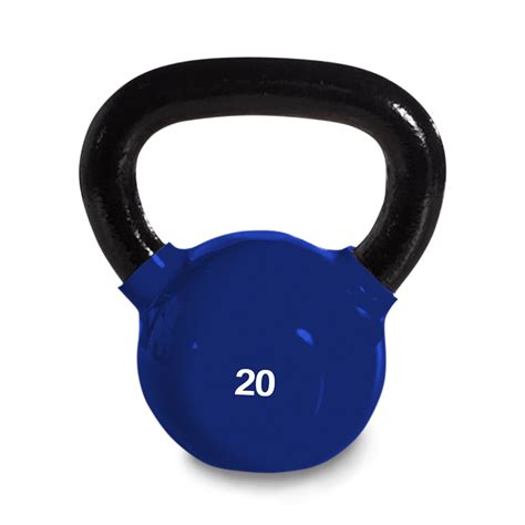 Harvil 20-Pound Cast Iron Blue Kettlebell Weight with Ergonomically ...