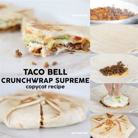 Homemade Taco Bell Crunchwrap Supreme Recipe | Crunchwrap recipe ...