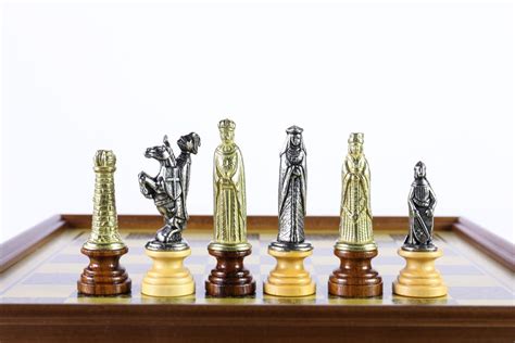 Medieval Metal and Wood Chess Pieces – Chess House