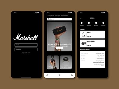 Marshall Headphones - App Design by Güray Yavuz on Dribbble