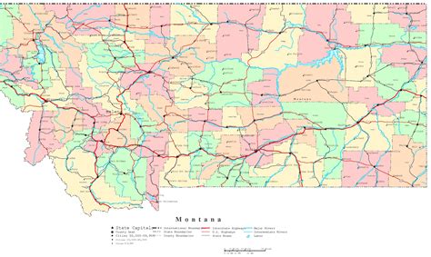 Printable Montana Map