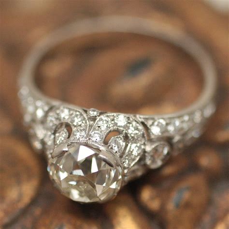 Circa 1920 Handmade Platinum & Diamond Ring – Pippin Vintage Jewelry