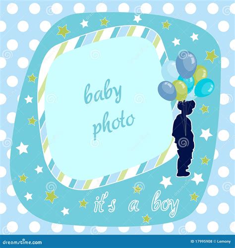 Baby Boy, Blue Photo Frame Royalty Free Stock Photos - Image: 17995908