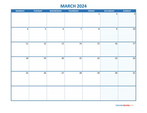 March 2024 Calendar Usa - Calendar 2024 Ireland Printable