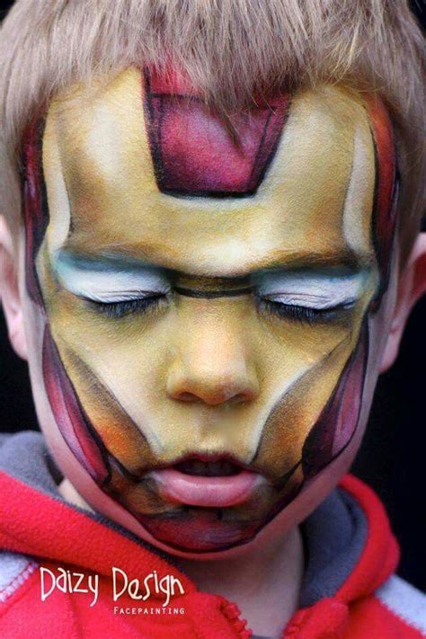 iron man makeup - Pesquisa Google Superhero Face Painting, Face ...